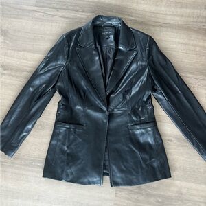 Marc New York Black Leather Blazer Jacket